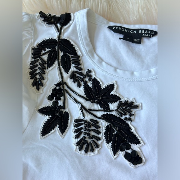 NWOT VERONICA BEARD Franchi Top In White Size S $ 299 - Picture 7 of 9